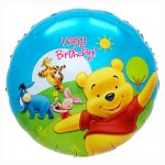 Шар фольга FA18 круг «Happy Birthday! Любимый мишка» с гелием арт.244565S