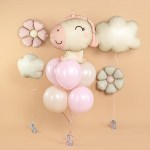 Шар фольга FA 31 «Единорог малыш», крем розовый сатин с гелием арт.26116P