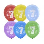 Шар M12 «Цифра 7» пастель с гелием арт.6044510