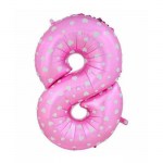 Фольгированный шар FA40 розовая цифра 8 арт.NM8/Pink