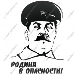 Наклейка на авто Родина в опасности, одноцветная
