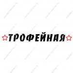 Наклейка на авто Трофейная винил, одноцветная